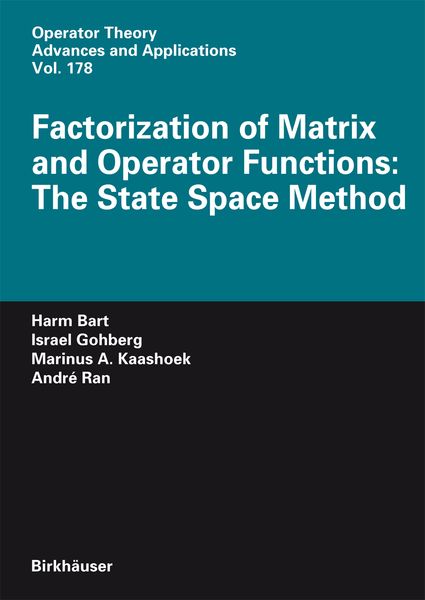 Produktbild: Factorization of Matrix and Operator Functions: The State Space Method