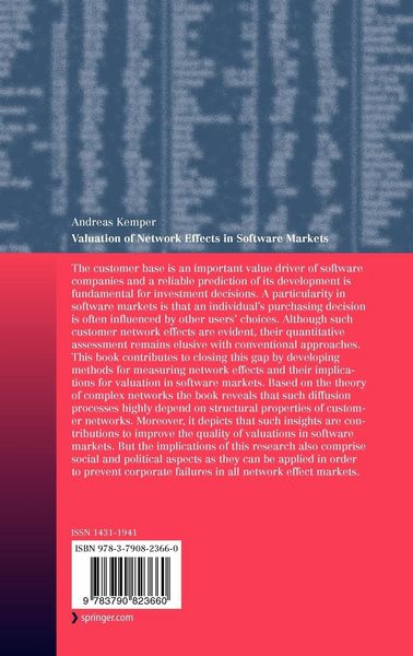 Produktbild: Valuation of Network Effects in Software Markets