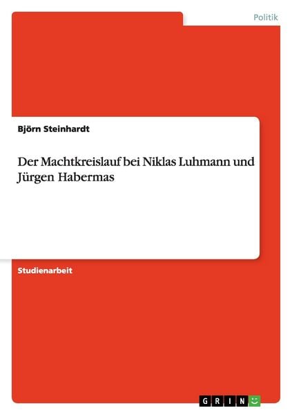 Produktbild: Der Machtkreislauf bei Niklas Luhmann und J&uuml;rgen Habermas