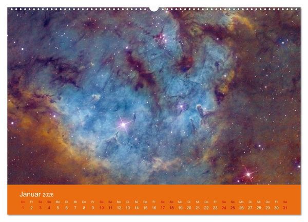 Produktbild: Havel-Sternwarte Weltallkalender (hochwertiger Premium Wandkalender 2026 DIN A2 quer), Kunstdruck in Hochglanz