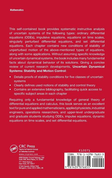 Produktbild: Uncertain Dynamical Systems