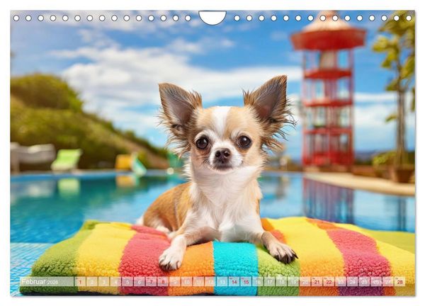 Produktbild: Chillige Chihuahuas - Entspannte Fellnasen genie&szlig;en das Leben (Wandkalender 2026 DIN A4 quer), CALVENDO Monatskalender