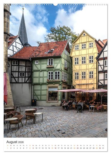 Produktbild: Altstadt Quedlinburg (Wandkalender 2026 DIN A2 hoch), CALVENDO Monatskalender
