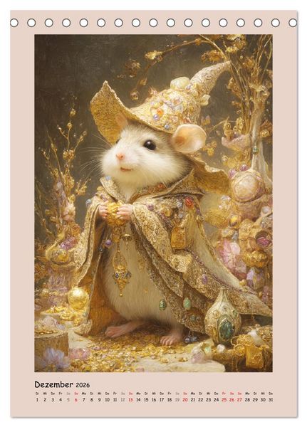 Produktbild: M&auml;usezauber. Im Reich der kleinen Wunder (Tischkalender 2026 DIN A5 hoch), CALVENDO Monatskalender