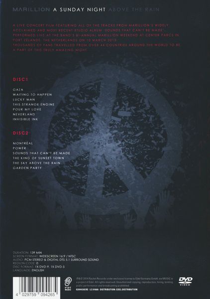 Produktbild: Marillion - A Sunday Night Above The Rain [2 DVDs]