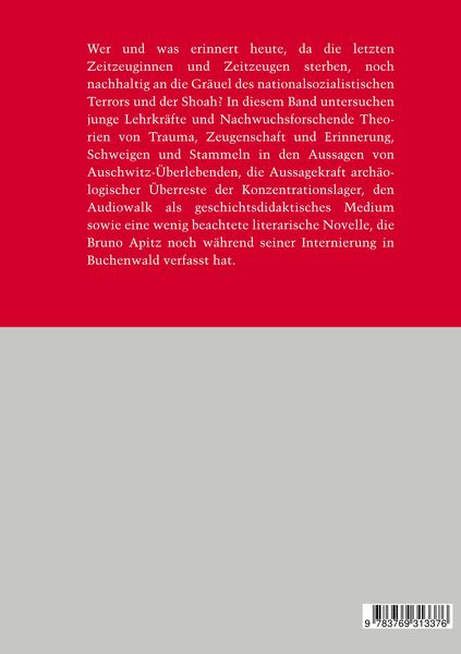 Produktbild: Verstummen, Bezeugen, Vermitteln