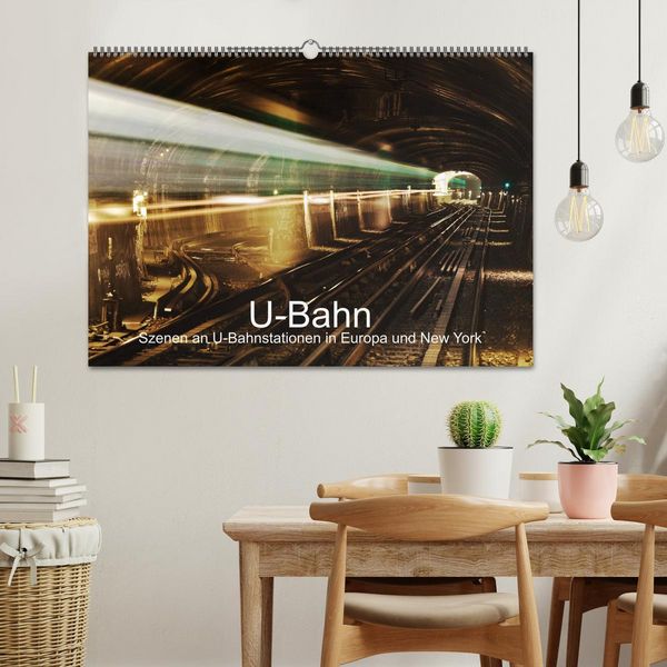 Produktbild: U-Bahn - Szenen an U-Bahnstationen in Europa und New York (Wandkalender 2026 DIN A2 quer), CALVENDO Monatskalender