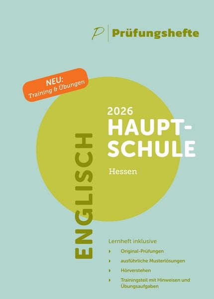 Produktbild: Pr&uuml;fungsheft & Training - 2026 Englisch Hauptschule &ndash; Hessen &ndash; Original-Pr&uuml;fungen und L&ouml;sungen