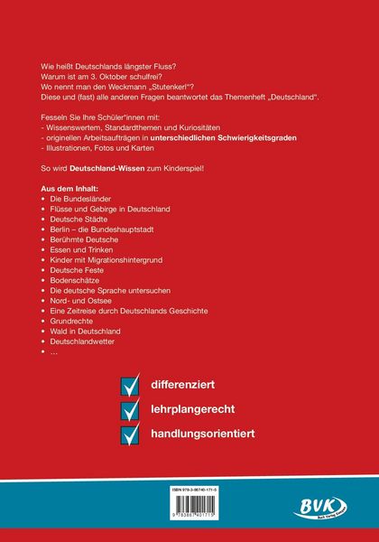 Produktbild: Themenheft Deutschland