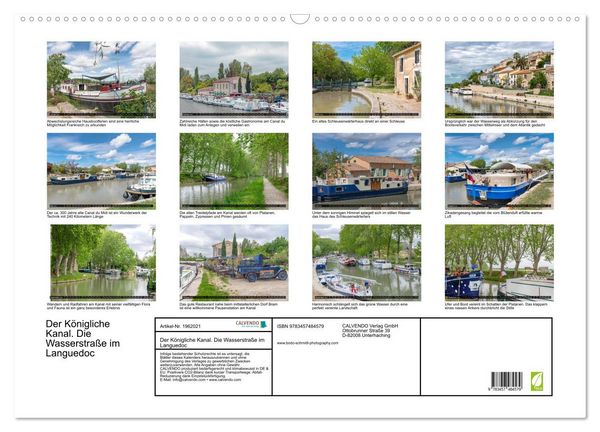 Produktbild: Der K&ouml;nigliche Kanal. Die Wasserstra&szlig;e im Languedoc (Wandkalender 2026 DIN A2 quer), CALVENDO Monatskalender