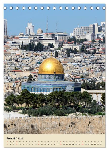 Produktbild: Jerusalem - Jeruschalajim (Tischkalender 2026 DIN A5 hoch), CALVENDO Monatskalender