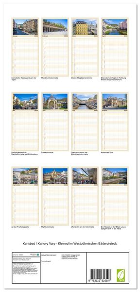 Produktbild: Familienplaner 2026 - Karlsbad / Karlovy Vary - Kleinod im Westb&ouml;hmischen B&auml;derdreieck mit 5 Spalten (Wandkalender, 21 x 45 cm) CALVENDO