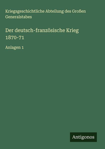 Produktbild: Der deutsch-franz&ouml;sische Krieg 1870-71