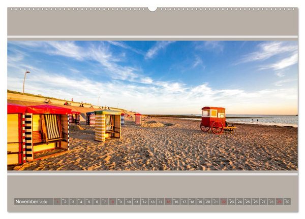 Produktbild: Strandblicke Borkum und Norderney (hochwertiger Premium Wandkalender 2026 DIN A2 quer), Kunstdruck in Hochglanz