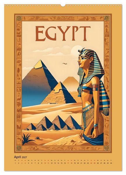 Produktbild: Exotic Travel Poster - nostalgische Abenteuerreisen um die Welt (hochwertiger Premium Wandkalender 2027 DIN A2 hoch), Kunstdruck in Hochglanz