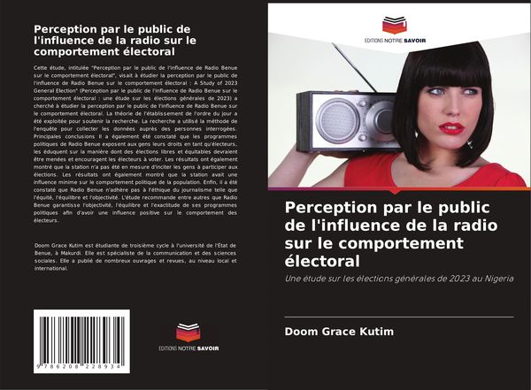 Produktbild: Perception par le public de l'influence de la radio sur le comportement &eacute;lectoral