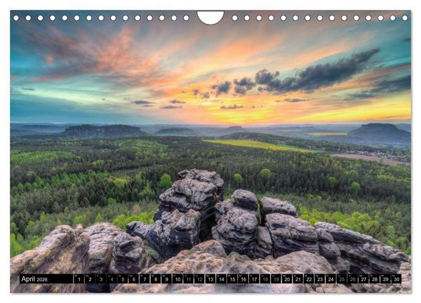 Produktbild: Wundersch&ouml;nes Elbsandsteingebirge (Wandkalender 2026 DIN A4 quer), CALVENDO Monatskalender