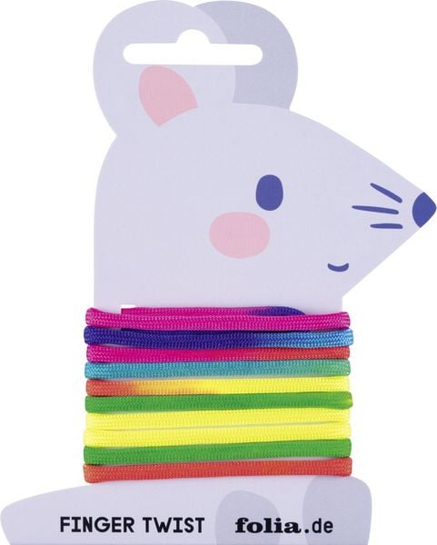 Produktbild: Folia Finger Twist, Fadenspiel 160cm, regenbogen