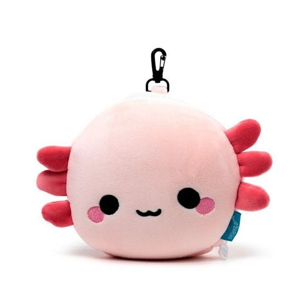 Produktbild: Relaxeazzz Adoramals Maddie der Axolotl Reisekissen & Schlafmaske