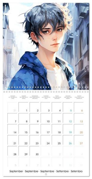 Produktbild: Manga boys (Calendrier mural carr&eacute; 2026 30x30 cm) Calendrier double avec une page pour vos prises de notes