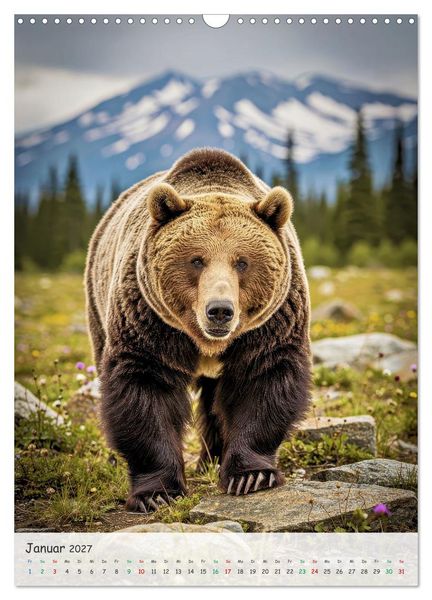 Produktbild: Grizzlyb&auml;ren und Lachse (Wandkalender 2027 DIN A3 hoch), CALVENDO Monatskalender