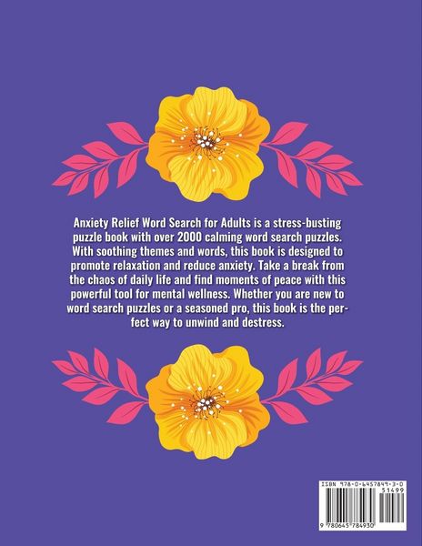 Produktbild: Anxiety Relief Word Search Book For Adults