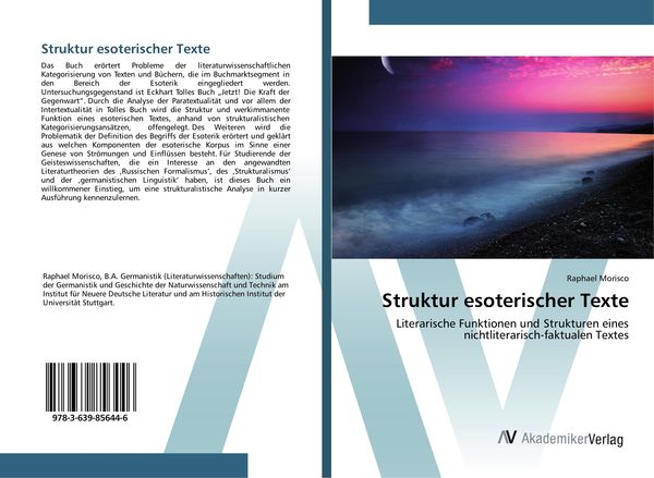 Struktur esoterischer Texte, Taschenbuch von Raphael Morisco, AV Akademikerverlag, 9783639856446