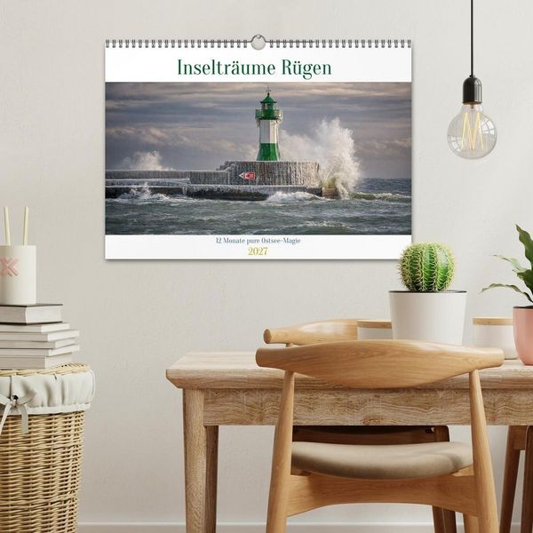 Produktbild: Inseltr&auml;ume R&uuml;gen &ndash; 12 Monate pure Ostsee-Magie (Wandkalender 2027 DIN A3 quer), CALVENDO Monatskalender