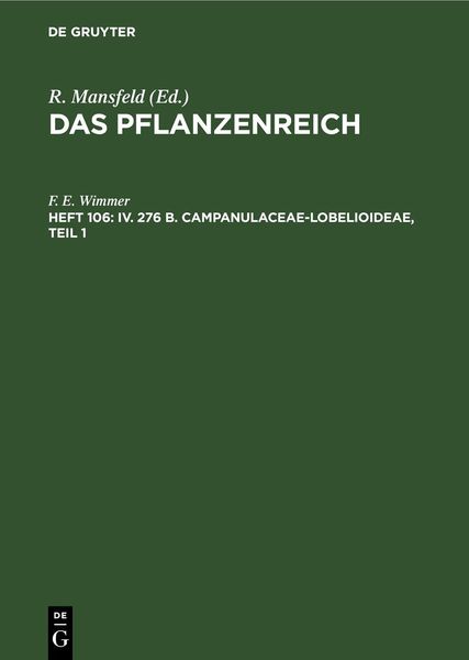 Produktbild: IV. 276 b. Campanulaceae-Lobelioideae, Teil 1