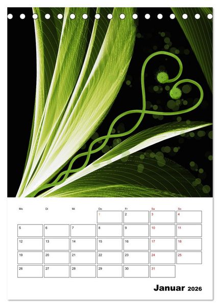 Produktbild: Zauberhaftes Textildesign (Tischkalender 2026 DIN A5 hoch), CALVENDO Monatskalender