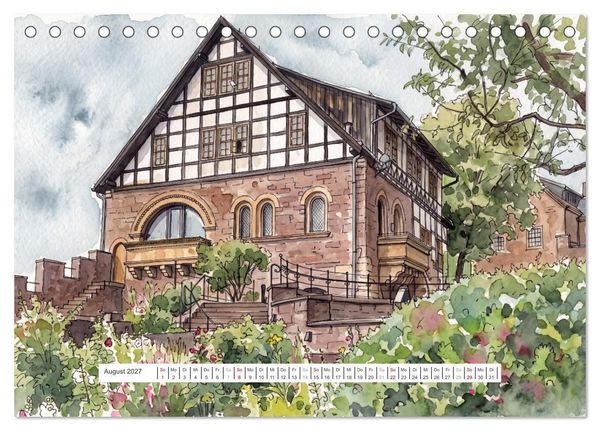 Produktbild: Zauberhafte Wartburg (Tischkalender 2027 DIN A5 quer), CALVENDO Monatskalender