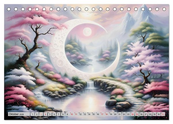 Produktbild: Mondsichelzauber Eine Reise durch die Natur (Tischkalender 2026 DIN A5 quer), CALVENDO Monatskalender