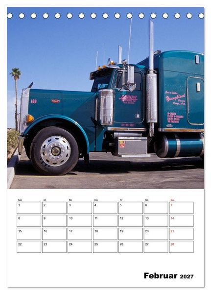 Produktbild: US-Trucks... unterwegs im amerikanischen Westen - Monatsplaner (Tischkalender 2027 DIN A5 hoch), CALVENDO Monatskalender