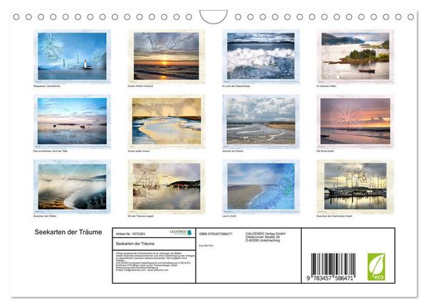 Produktbild: Seekarten der Tr&auml;ume (Wandkalender 2026 DIN A4 quer), CALVENDO Monatskalender