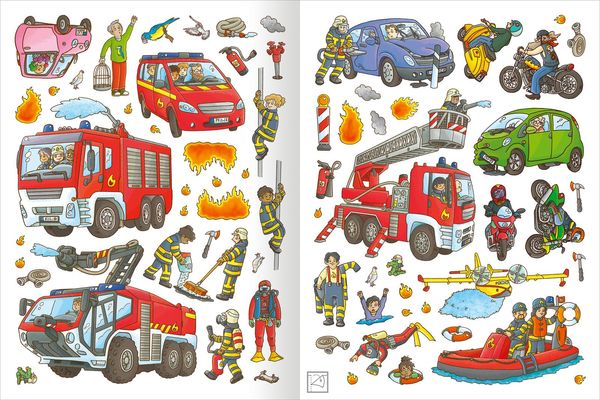 Produktbild: Mein Polizei- und Feuerwehr-Stickerheft