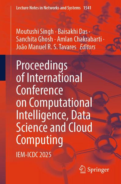 Produktbild: Proceedings of International Conference on Computational Intelligence, Data Science and Cloud Computing