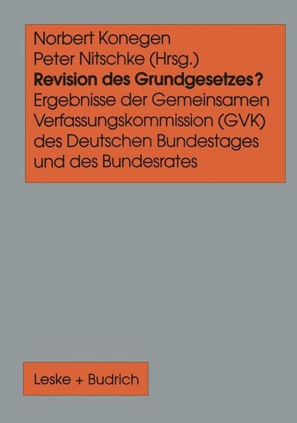 Produktbild: Revision des Grundgesetzes?