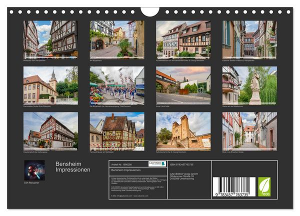 Produktbild: Bensheim Impressionen (Wandkalender 2026 DIN A4 quer), CALVENDO Monatskalender