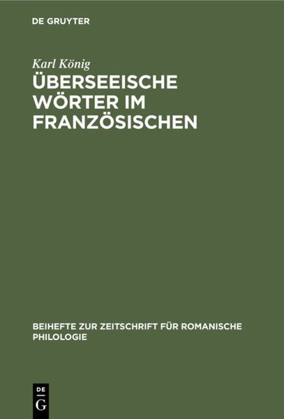 Produktbild: &Uuml;berseeische W&ouml;rter im Franz&ouml;sischen