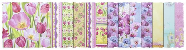 Produktbild: URSUS Spezialpapiere Design Paper Pack Glitter Flowerbomb, 30 Blatt