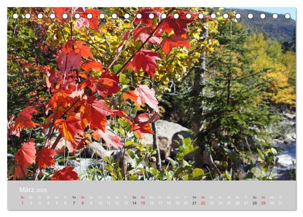 Produktbild: Indian Summer in New England (Tischkalender 2026 DIN A5 quer), CALVENDO Monatskalender