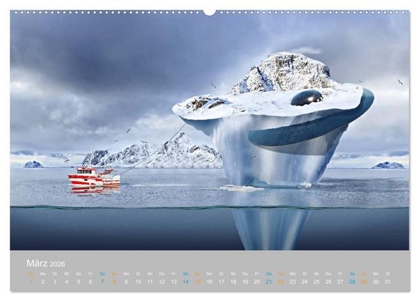 Produktbild: Fantastisch und surreal - unbekannte Flugobjekte (hochwertiger Premium Wandkalender 2026 DIN A2 quer), Kunstdruck in Hochglanz