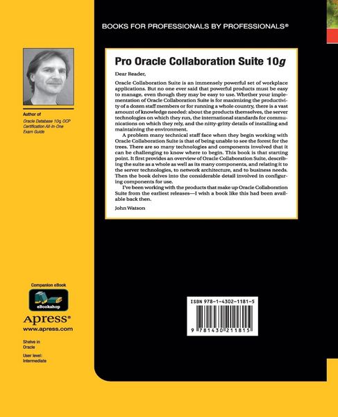 Produktbild: Pro Oracle Collaboration Suite 10g