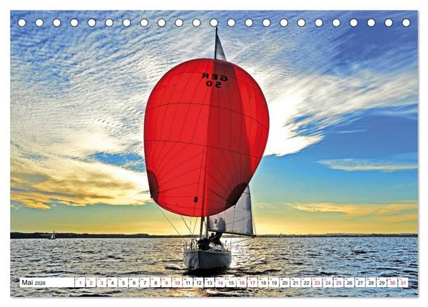 Produktbild: Leidenschaft Segeln (Tischkalender 2026 DIN A5 quer), CALVENDO Monatskalender