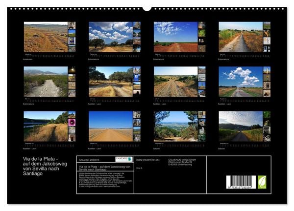 Produktbild: Via de la Plata - auf dem Jakobsweg von Sevilla nach Santiago (hochwertiger Premium Wandkalender 2026 DIN A2 quer), Kunstdruck in Hochglanz