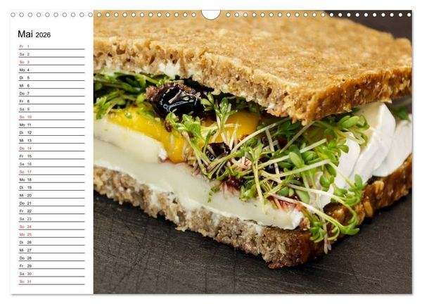 Produktbild: Brotzeit. Herzhaft und beliebt (Wandkalender 2026 DIN A3 quer), CALVENDO Monatskalender