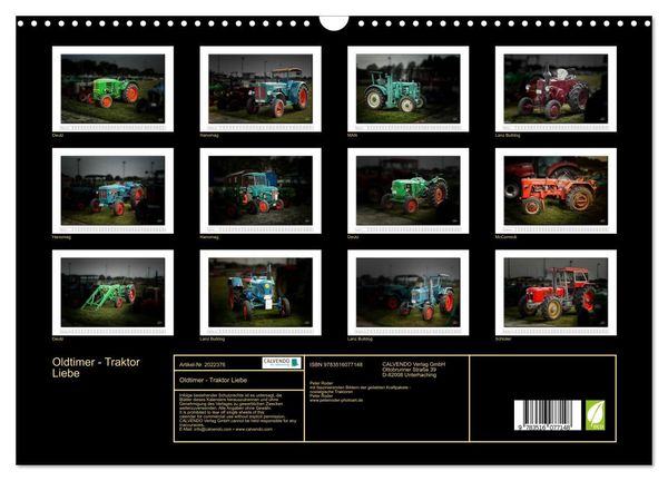 Produktbild: Oldtimer - Traktor Liebe (Wandkalender 2026 DIN A3 quer), CALVENDO Monatskalender