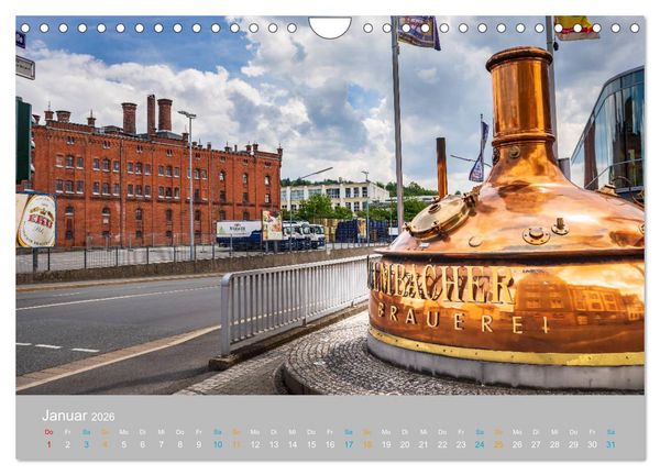 Produktbild: Kulmbach - zu F&uuml;&szlig;en der Plassenburg (Wandkalender 2026 DIN A4 quer), CALVENDO Monatskalender
