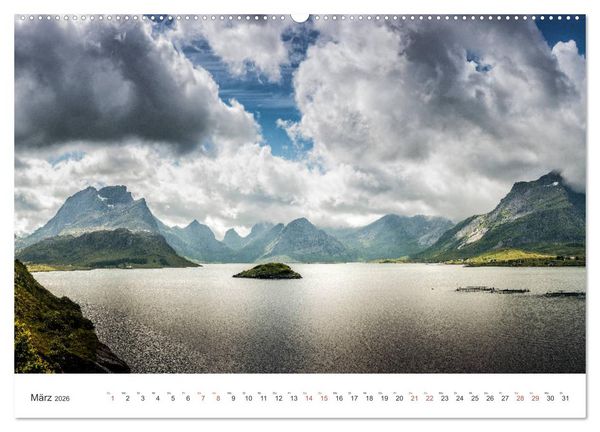 Produktbild: Nordland &ndash; Die Weite Skandinaviens (hochwertiger Premium Wandkalender 2026 DIN A2 quer), Kunstdruck in Hochglanz