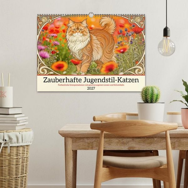 Produktbild: Zauberhafte Jugendstil-Katzen (Wandkalender 2027 DIN A3 quer), CALVENDO Monatskalender